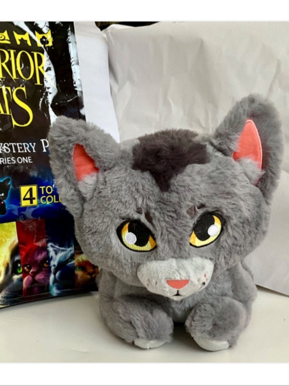 Bonkers Warrior Cats GRAYSTRIPE LARGE 11” Mystery Plush Series 1 Cat Warrior NEW